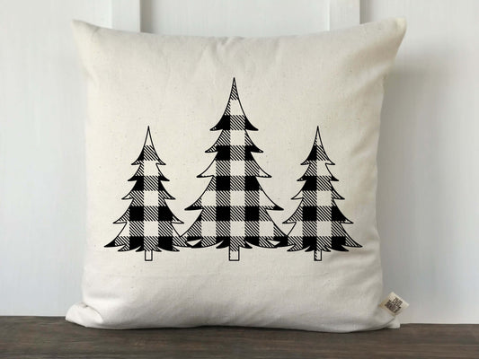 Buffalo Check 3 Christmas Trees Pillow Cover - Returning Grace Designs