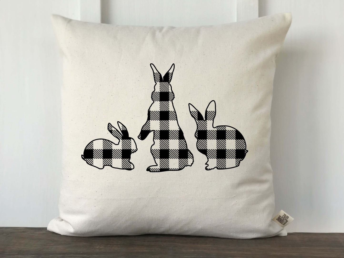 Buffalo Check Rabbit Pillow Cover - Returning Grace Designs