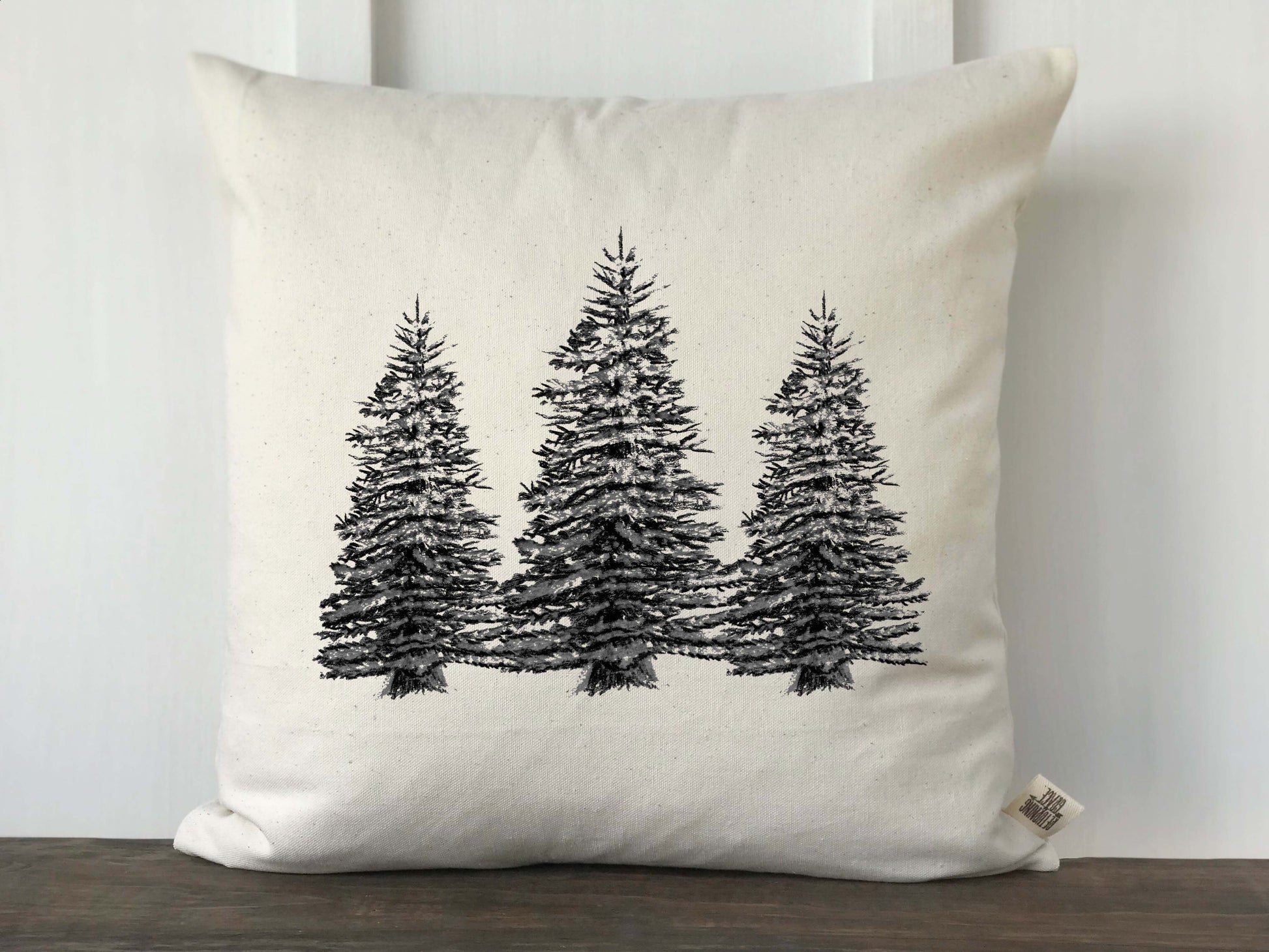 Christmas Trees Original Artwork Pillow Cover - Returning Grace Designs