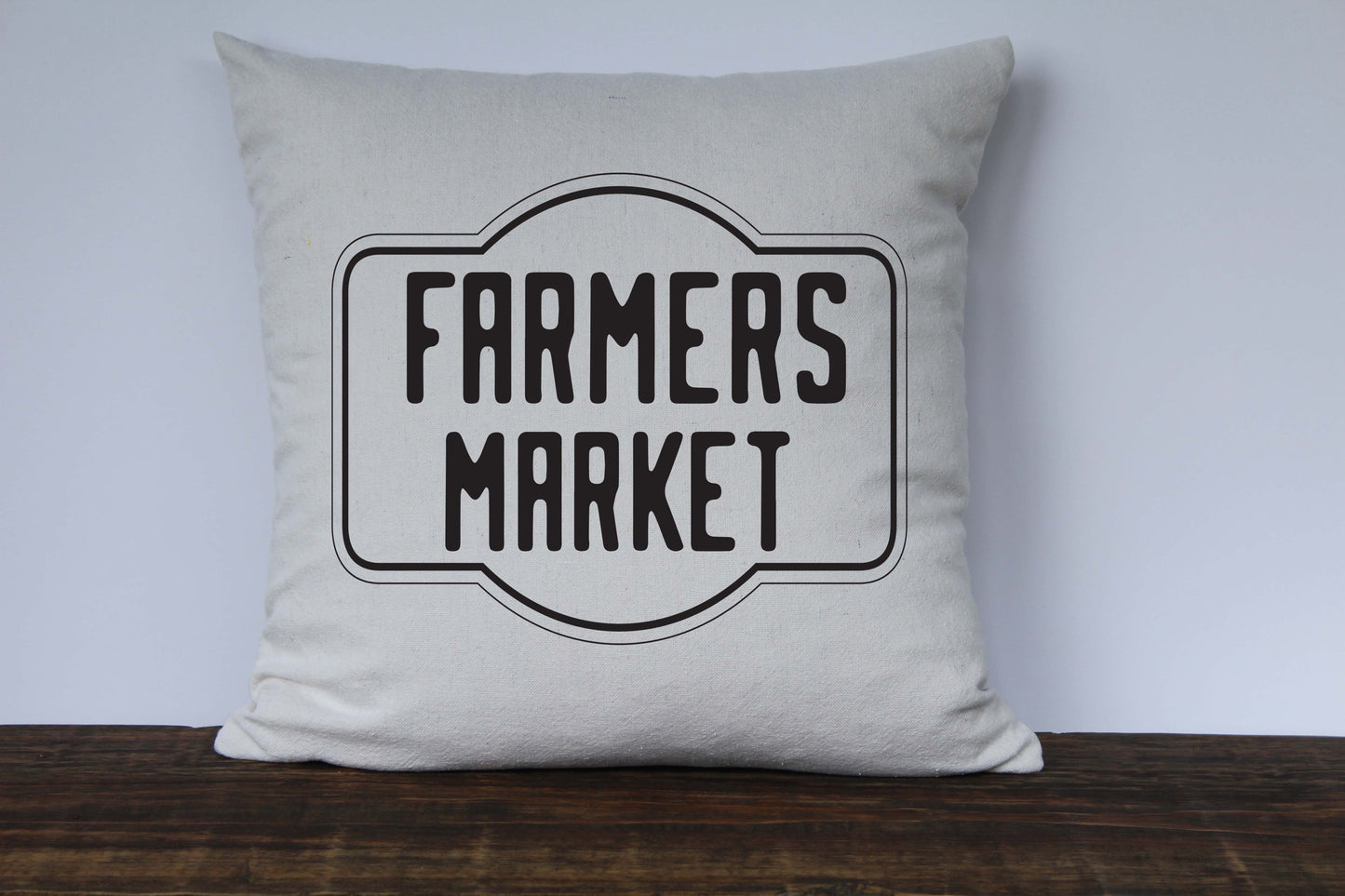Farmers Market Vintage Graphic Pillow Cover - Returning Grace Designs