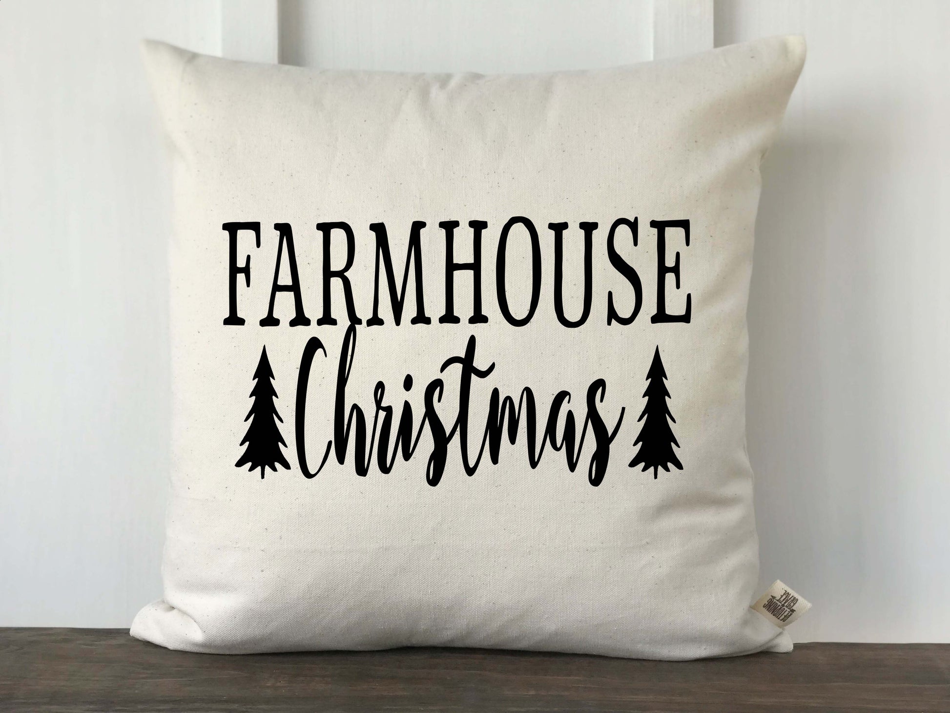 Farmhouse Christmas Pillow Cover - Returning Grace Designs