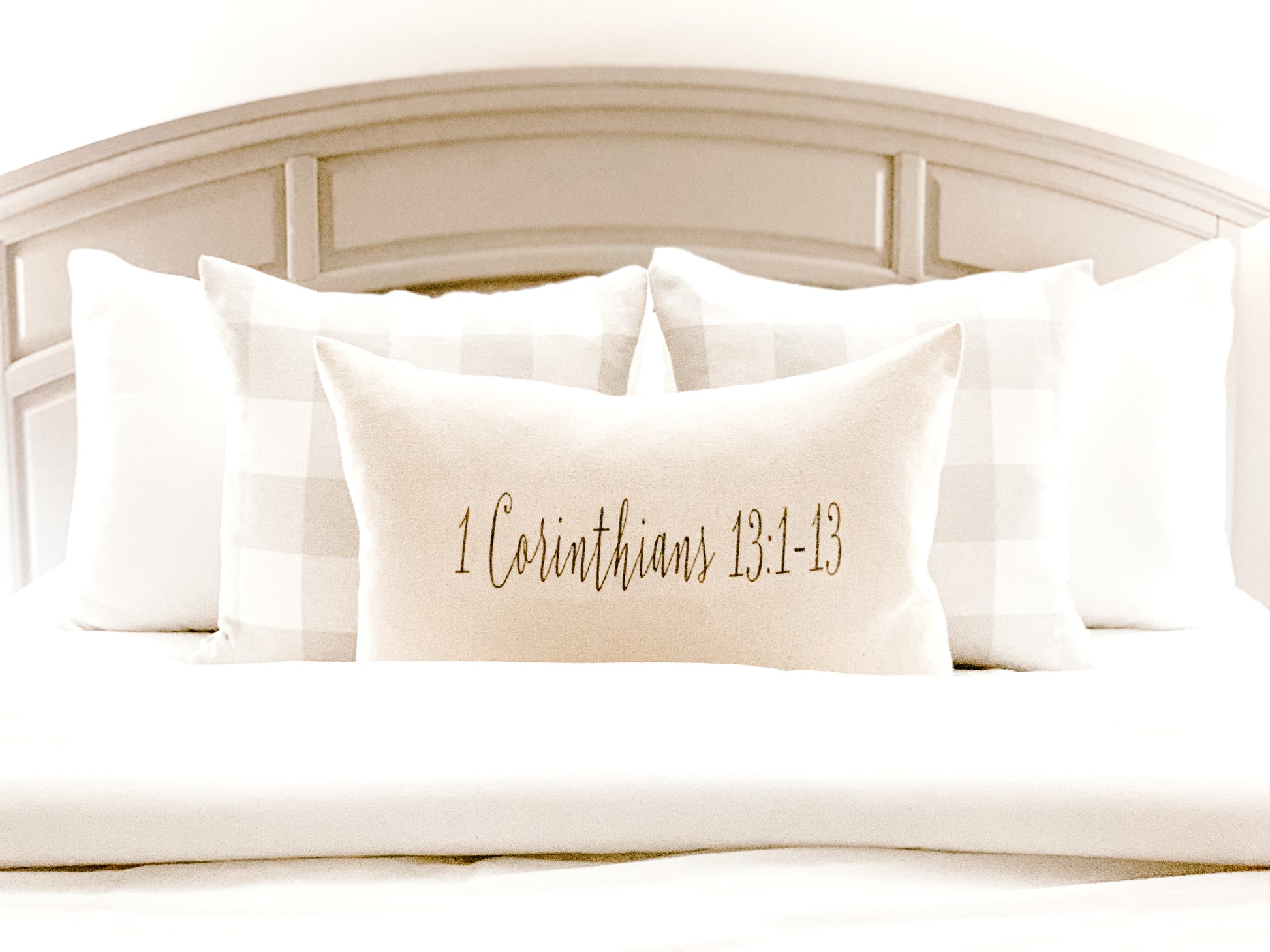 Custom Bible Verse Pillow Cover - Returning Grace Designs