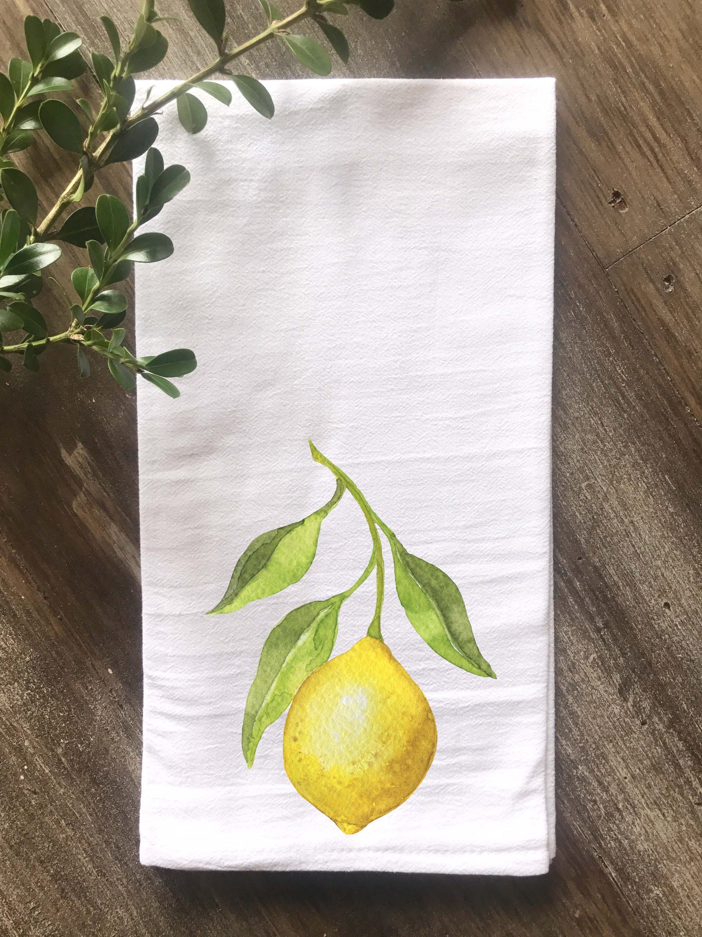 Lemon Floursack Tea Towel - Returning Grace Designs