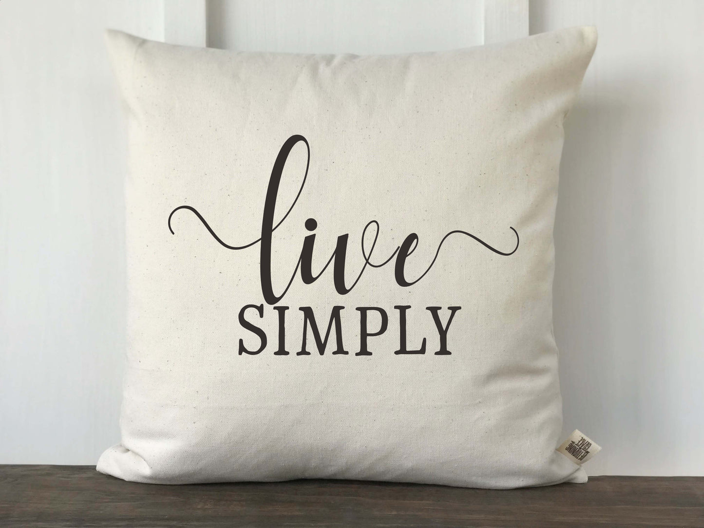 Live Simply Pillow Cover - Returning Grace Designs