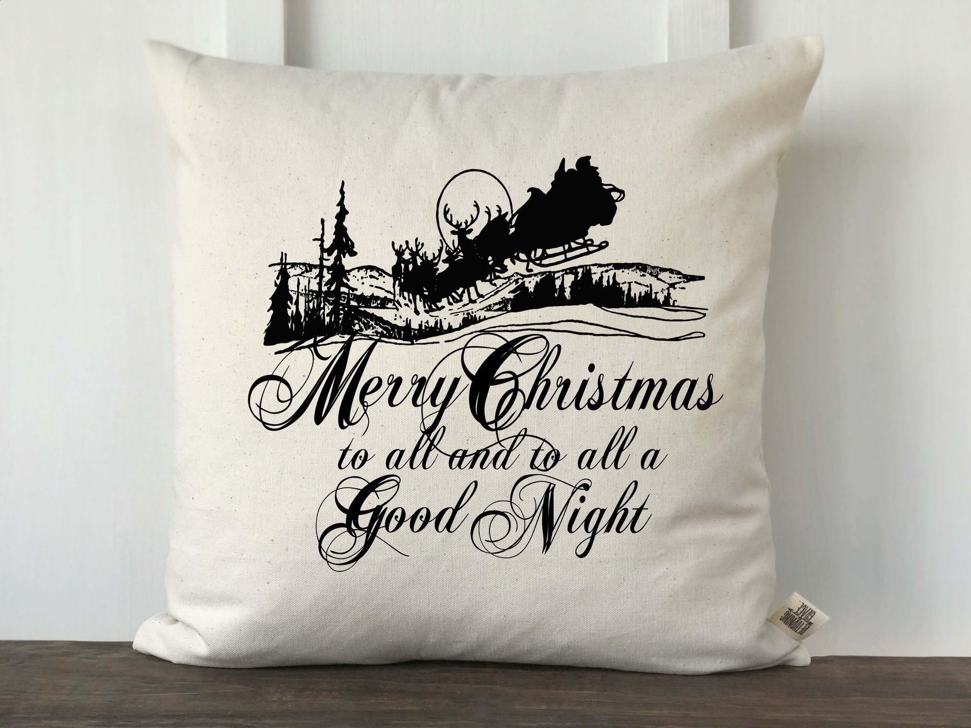 Merry Christmas to All Pillow Cover - Returning Grace Designs