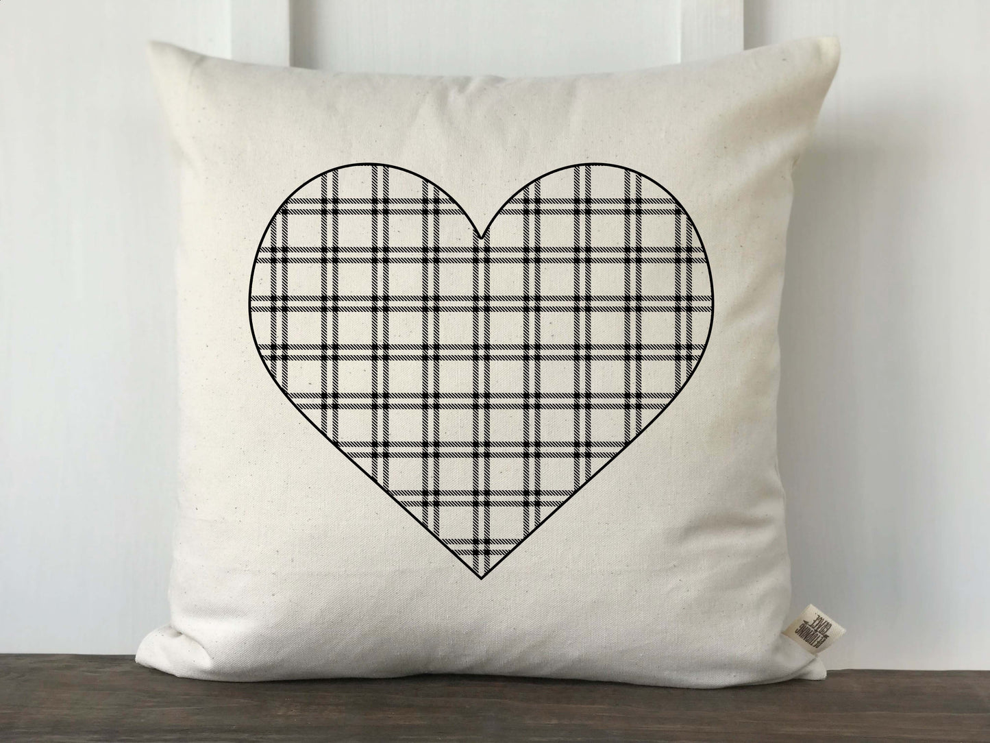 Plaid Heart Pillow Cover - Returning Grace Designs