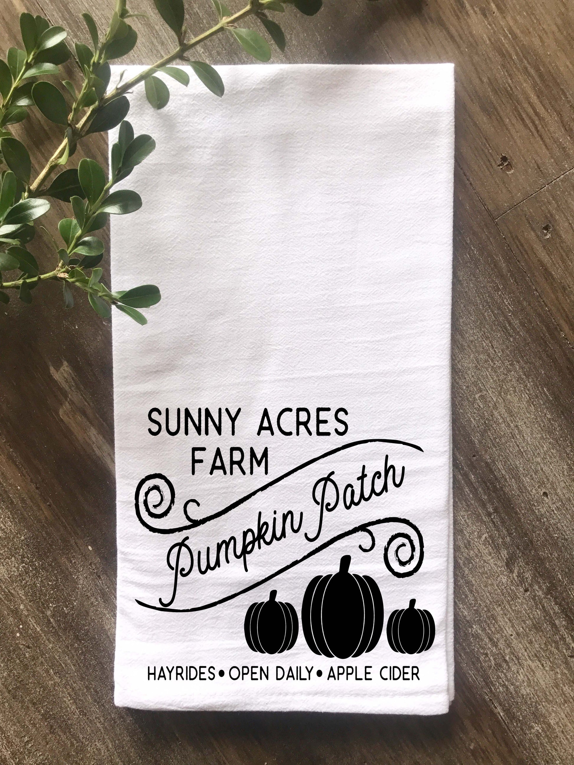 Pumpkin Patch Farm Flour Sack Tea Towel - Returning Grace Designs