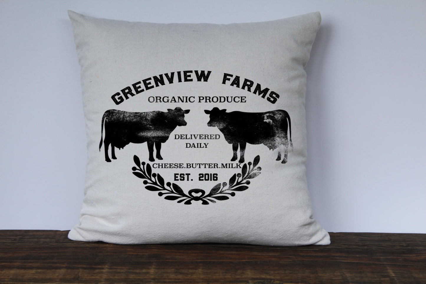 Farmhouse Personalized Last Name/Farm Pillow Cover - Returning Grace Designs